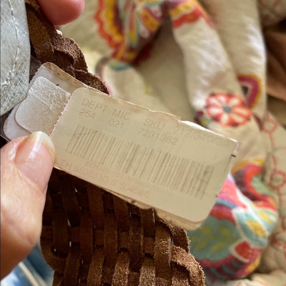 Michael Kors, silver wide woven leather with  logo statement  belt - Picture 7 of 7